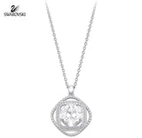 Swarovski Clear Crystal ABANA Pendant Necklace Rhodium Plated #5036787 - Zhannel
 - 1
