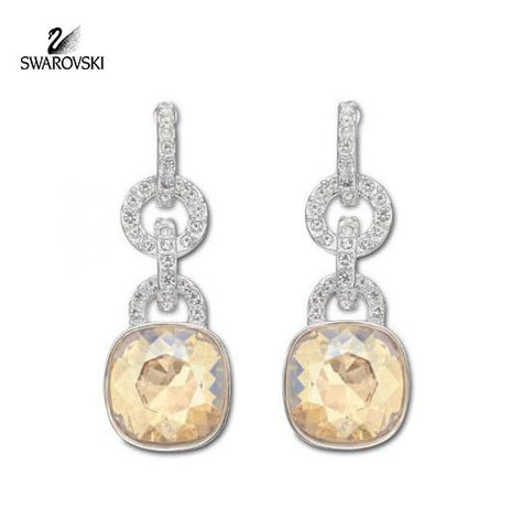 Swarovski Gold Shadow & Clear Crystal Pierced Earrings TEELA #1181154 - Zhannel
 - 1