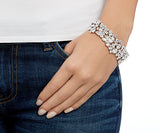 Swarovski Clear Crystal Bracelet DIVA Rhodium Plated Medium 17cm #5167393 - Zhannel
 - 2