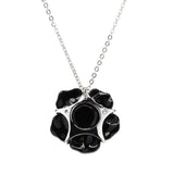 Swarovski Black Jet Crystal Flower Pendant MELLISA Necklace #1062648 - Zhannel
 - 3
