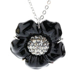 Swarovski Black Jet Crystal Flower Pendant MELLISA Necklace #1062648 - Zhannel
 - 2