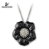 Swarovski Black Jet Crystal Flower Pendant MELLISA Necklace #1062648 - Zhannel
 - 1