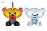 Swarovski Colored Crystal FigurineS Set of 2 Bo Bear FIRE & ICE #5004496 New - Zhannel
 - 1