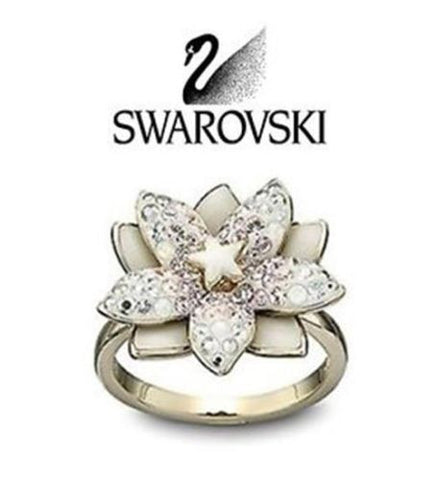Swarovski LOUELLA Gold Flower RING - Zhannel
 - 1
