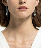 Swarovski Ginger Earrings, Clear Crystal, Rhodium Plated -5548108