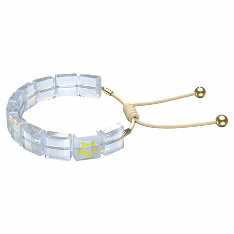 Swarovski Letra Bracelet YELLOW STAR, White, Gold-tone Plated - 5615862