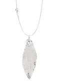 Real Leaf PENDANT with Chain ELM Dipped in Silver Genuine Leaf Necklace