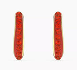 Swarovski The Elements Red Mini Hoop Earrings, Gold-tone Plated -5567358