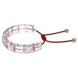 Swarovski Letra Bracelet HEART, Pink, Gold-Tone Plated - 5615001