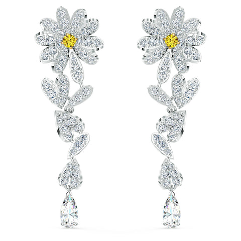 Swarovski Eternal Flower Earrings Flower, Yellow, Mixed Metal finish -5512655