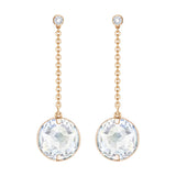 Swarovski Pierced Earrings, GLOBE, White, Rose Gold -5278375
