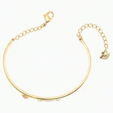 Swarovski MICKEY & MINNIE BANGLE, White/Pink. Gold Tone, M - 5515627