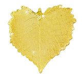 Real Leaf Christmas ORNAMENT COTTONWOOD 3" Dipped in 24K Yellow Gold