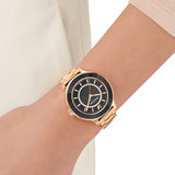 Swarovski OCTEA LUX Watch Metal bracelet, Black, Rose gold-tone -5414419