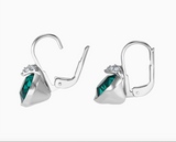 Swarovski MINI BELLA V PIERCED EARRINGS, Emerald, Rhodium - 5498876