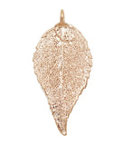 Real Leaf PENDANT with Chain EVERGREEN in Rose Gold Genuine Leaf Necklace