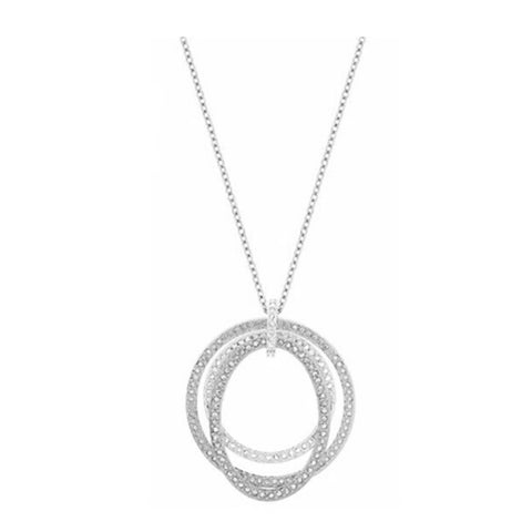 Swarovski Clear Crystal HOOLA HOOP PENDANT Necklace Rhodium #5022429