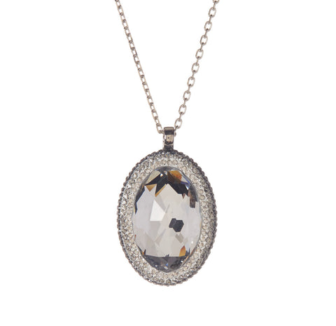 Swarovski Moonlight & Jet Crystal VITA PENDANT Necklace Palladium plated -5070984