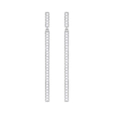 Swarovski Clear Crystal Long Pierced Earrings GAME, LONG, Rhodium -5292399