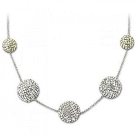 Swarovski Crystal Pin Up Long Necklace, Rhodium -1110466
