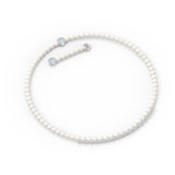Swarovski Treasure All Around Pearl Necklace White, Rhodium plated -5563289