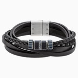 Swarovski Men's Bracelet ALTO BRACELET, LEATHER, Black, Large -5185337