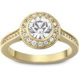 Swarovski Crystal Round Solitaire Ring ANGELIC Gold Plated