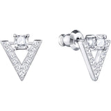 Swarovski Clear Crystal FUNK Pierced Stud Earrings, Rhodium -5241278