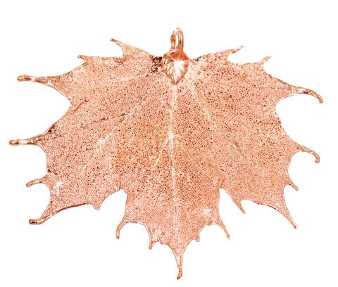 Real Leaf PENDANT Sugar Maple in Rose Gold Genuine Leaf