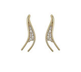 Swarovski Gilded Treasures Pierced Earrings, White, Gold-tone plated - 5534506