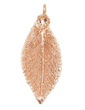 Real Leaf PENDANT with Chain ELM Dipped in Rose Gold Genuine Leaf Necklace