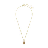 Swarovski Golden Square Crystal Pendant Necklace DOT Gold Plated #5160866
