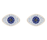 Swarovski SYMBOLIC STUD PIERCED EARRINGS Duo Evil Eye, Blue, Rose Gold -5510067