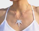 Real Leaf PENDANT Japanese Maple Dipped in Silver Genuine Leaf