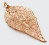 Real Leaf PENDANT EVERGREEN Dipped in Rose Gold Genuine Leaf