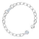 Swarovski The Elements Chain Bracelet, White, Rhodium plated, Small-5572642