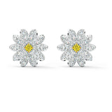 Swarovski Eternal Flower Earrings FLOWER STUDS, Yellow, Mixed metal- 5518145