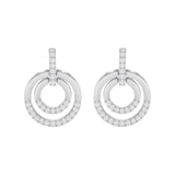 Swarovski Clear Crystal Pierced Mini Hoop Earrings CIRCLE, Rhodium -5349203