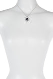 Swarovski Clear & Jet Crystal VITA PENDANT Necklace Palladium plated -5038893