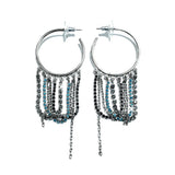 Swarovski Crystal Pierced Hoop Earrings DRAMA #910877