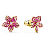 Swarovski Tropical Flower Pierced Earrings Pink, Gold-tone plated - 5520648
