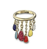 Swarovski Color Crystal Lacquer Ring GOLD Plated