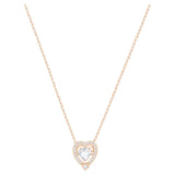SWAROVSKI Sparkling Dance Heart Necklace, Rose Gold-tone -5284188