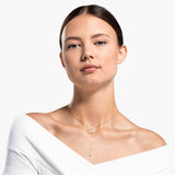 Swarovski Jewelry SYMBOLIC LOTUS Y NECKLACE, White, Gold Tone -5521468