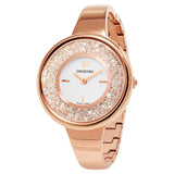 Swarovski Crystalline Pure Watch, Metal bracelet, White, Rose gold-tone -5269250