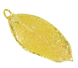 Real Leaf PENDANT ROSE Genuine LEAF Dipped in 24K Yellow Gold