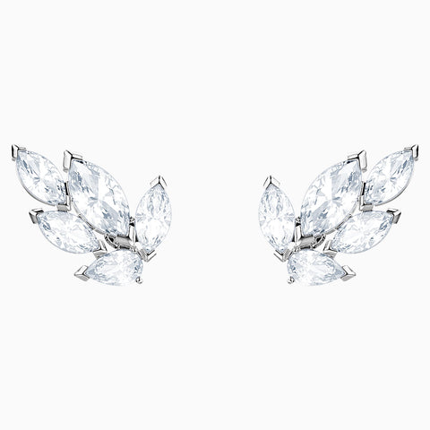 Swarovski Crystal Jewelry LOUISON STUD PIERCED EARRINGS, White, Rhodium -5446025
