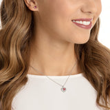 Swarovski ONE SET Heart Jewelry Hearts Studs & Pendant, Red, Rhodium - 5470602