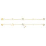 Swarovski Remix Collection Strand White, Gold-Tone Plated Bracelet Set, Lrage -5512435