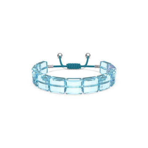  SWAROVSKI Letra Soft Bracelet with Blue Square-Cut Crystals and  Printed Evil Eye Motif, on Adjustable Blue Waxed Cotton Cord, Part of the  Letra Collection: Clothing, Shoes & Jewelry